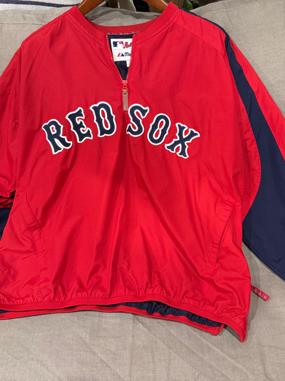 Majestic Red & Navy Boston Red Sox Men’s Pullover Jacket